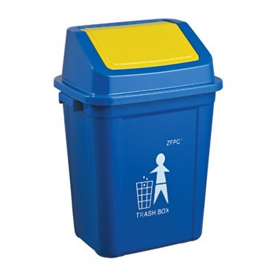 Bins tar-riċiklaġġ tal-plastik ta '20L b'għotjien Swing